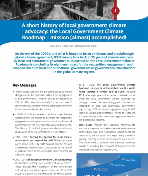 A brief history of Local Government climate advocacy