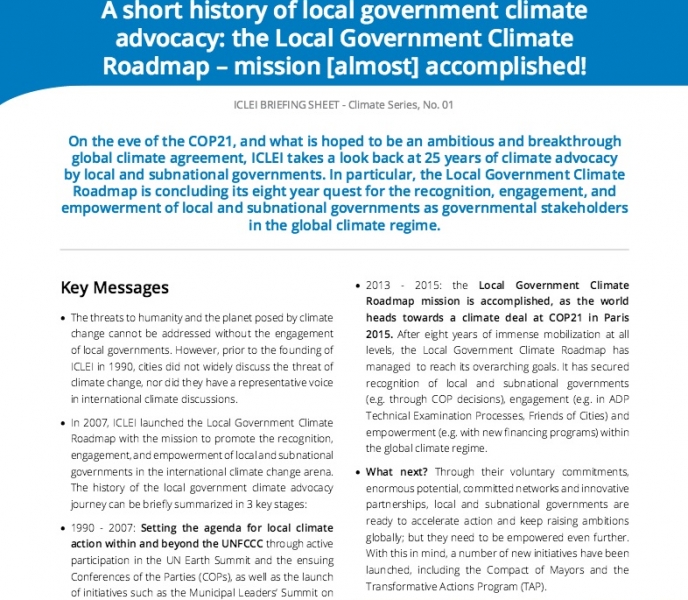 A brief history of Local Government climate advocacy