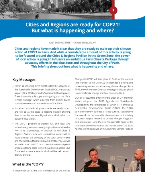 Cities and Regions are ready for COP21! #WeAreReady