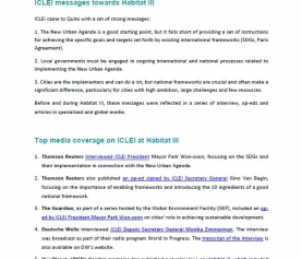 ICLEI at Habitat III – Top media coverage