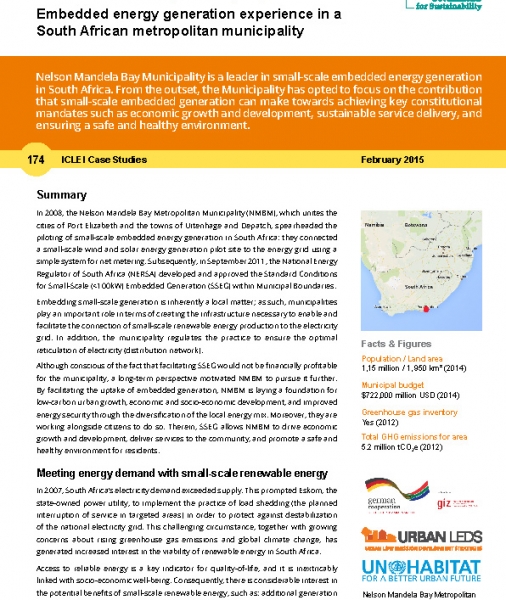 ICLEI case study 174 Nelson Mandela Bay Municipality, South Africa