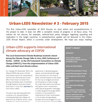 Urban-LEDS Newsletter #3
