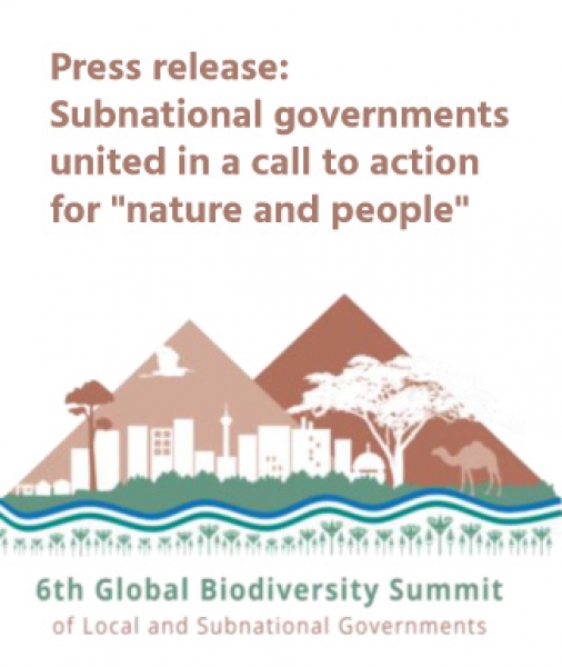 Press release: Subnational governments united in a call to action for “nature and people”